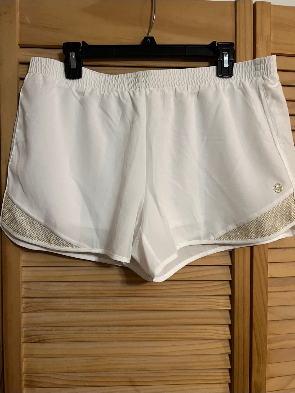 Lilly Pulitzer Luxletic Shorts with Gold Trim